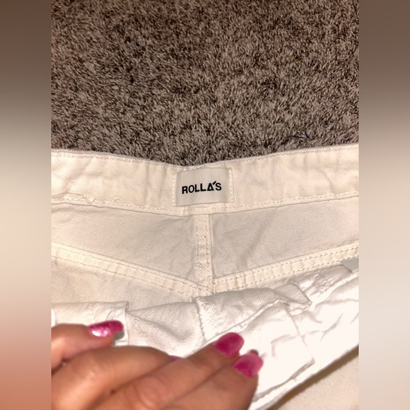 Rolla's Duster Shorts High Rise Slim Layla White Size 26 - Picture 6 of 8